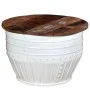 Fassförmiger Couchtisch massives Recyclingholz weiß von vidaXL, Couchtisch - Ref: Foro24-245254, Preis: 172,51 €, Rabatt: %