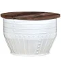 Fassförmiger Couchtisch massives Recyclingholz weiß von vidaXL, Couchtisch - Ref: Foro24-245254, Preis: 172,51 €, Rabatt: %