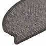 Felpudos para escaleras 15 unidades 65x21x4 cm Beige y Gris