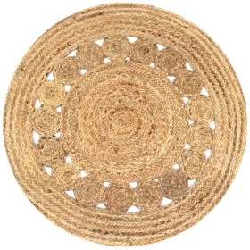 Runder Teppich mit geflochtenem Jute-Design, 90 cm von vidaXL, Teppiche - Ref: Foro24-245342, Preis: 31,88 €, Rabatt: %