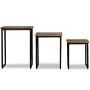 Stapelbare Couchtische 3 Einheiten aus massivem recyceltem Teakholz von vidaXL, Couchtisch - Ref: Foro24-245407, Preis: 124,9...