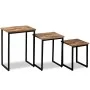 Stackable coffee tables 3 units solid recycled teak by vidaXL, Coffee table - Ref: Foro24-245407, Price: 140,65 €, Discount: %