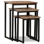 Stackable coffee tables 3 units solid recycled teak by vidaXL, Coffee table - Ref: Foro24-245407, Price: 140,65 €, Discount: %