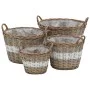 Wicker flower bed with PE lining 4 units by vidaXL, Pots and planters - Ref: Foro24-246830, Price: 74,52 €, Discount: %