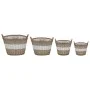Arriate de mimbre con forro de PE 4 unidades de vidaXL, Maceteros y jardineras - Ref: Foro24-246830, Precio: 77,27 €, Descuen...