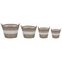 Wicker flower bed with PE lining 4 units by vidaXL, Pots and planters - Ref: Foro24-246830, Price: 79,03 €, Discount: %
