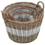 Blumenbeet aus Korbgeflecht mit PE-Futter, 4 Einheiten von vidaXL, Töpfe und Pflanzgefäße - Ref: Foro24-246830, Preis: 74,52 ...