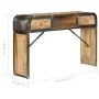 Solid mango wood sideboard 120x30x75 cm by vidaXL, Sideboards - Ref: Foro24-247805, Price: 206,44 €, Discount: %