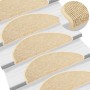 Felpudos para escaleras 15 uds 65x21x4 cm Beige Claro