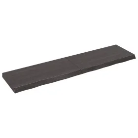Dark brown treated oak wood wall shelf 160x40x(2-6)cm by vidaXL, Shelves and shelves - Ref: Foro24-363831, Price: 62,88 €, Di...