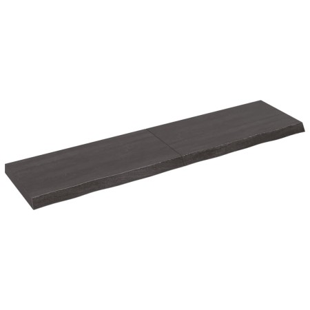 Dark brown treated oak wood wall shelf 160x40x(2-6)cm by vidaXL, Shelves and shelves - Ref: Foro24-363831, Price: 62,88 €, Di...