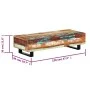 Solid recycled wood and steel coffee table 120x50x30 cm by vidaXL, Side tables - Ref: Foro24-247912, Price: 200,56 €, Discoun...