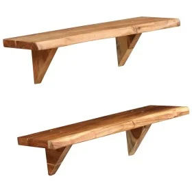 Wandregale 2 Stück massives Akazienholz 60x20x18 cm von vidaXL, Regale und Regale - Ref: Foro24-247927, Preis: 62,98 €, Rabat...