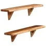 Wandregale 2 Stück massives Akazienholz 60x20x18 cm von vidaXL, Regale und Regale - Ref: Foro24-247927, Preis: 60,40 €, Rabat...