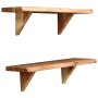 Wandregale 2 Stück massives Akazienholz 60x20x18 cm von vidaXL, Regale und Regale - Ref: Foro24-247927, Preis: 57,96 €, Rabat...