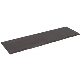 Dark brown treated oak wood wall shelf 200x60x(2-4)cm by vidaXL, Shelves and shelves - Ref: Foro24-363850, Price: 87,50 €, Di...