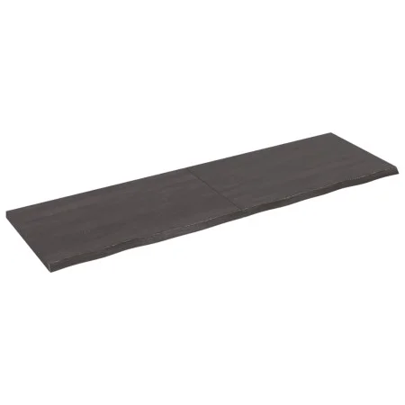 Dark brown treated oak wood wall shelf 200x60x(2-4)cm by vidaXL, Shelves and shelves - Ref: Foro24-363850, Price: 87,50 €, Di...
