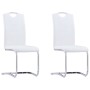 Cantilever dining chairs 2 units white synthetic leather by vidaXL, dining chairs - Ref: Foro24-281777, Price: 158,55 €, Disc...