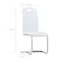Cantilever dining chairs 2 units white synthetic leather by vidaXL, dining chairs - Ref: Foro24-281777, Price: 155,32 €, Disc...