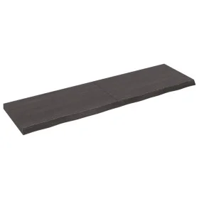 Dark brown treated oak wood wall shelf 180x50x(2-6)cm by vidaXL, Shelves and shelves - Ref: Foro24-363841, Price: 80,66 €, Di...