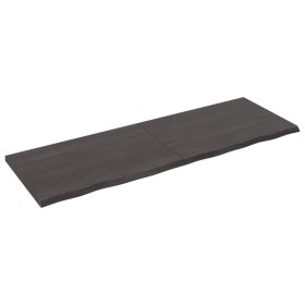 Estante pared madera roble tratada marrón oscuro 180x60x(2-4)cm von vidaXL, Regale und Regale - Ref: Foro24-363842, Preis: 79...