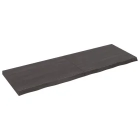 Dark brown treated oak wood wall shelf 180x60x(2-6)cm by vidaXL, Shelves and shelves - Ref: Foro24-363843, Price: 92,96 €, Di...
