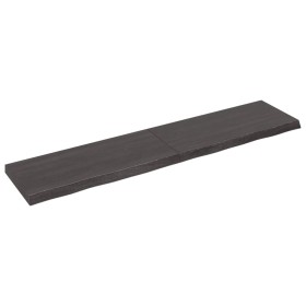 Wall shelf made of dark brown treated oak wood 180x40x(2-6)cm by vidaXL, Shelves and shelves - Ref: Foro24-363839, Price: 68,...