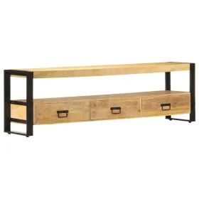 Solid mango wood TV cabinet 150x30x45 cm by vidaXL, TV Furniture - Ref: Foro24-247906, Price: 221,12 €, Discount: %