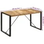 Dining table 140x70x75 cm solid mango wood by vidaXL, Kitchen and dining tables - Ref: Foro24-247420, Price: 228,62 €, Discou...
