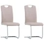 Freischwinger-Esszimmerstühle, 2 Stück, Cappuccino, Kunstleder von vidaXL, Essstühle - Ref: Foro24-281779, Preis: 150,46 €, R...