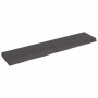 Estante pared madera roble tratada marrón oscuro 140x30x(2-6)cm von vidaXL, Regale und Regale - Ref: Foro24-363821, Preis: 57...