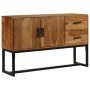 Solid brown acacia wood sideboard 110x30x70 cm by vidaXL, Sideboards - Ref: Foro24-246142, Price: 299,38 €, Discount: %