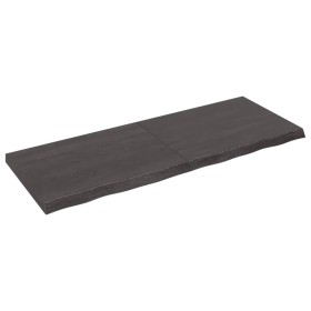 Estante pared madera roble tratada marrón oscuro 160x60x(2-6)cm von vidaXL, Regale und Regale - Ref: Foro24-363835, Preis: 84...