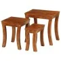 Stackable tables 3 pieces solid brown acacia wood 50x35x50 cm by vidaXL, Side tables - Ref: Foro24-246101, Price: 209,22 €, D...