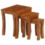 Stackable tables 3 pieces solid brown acacia wood 50x35x50 cm by vidaXL, Side tables - Ref: Foro24-246101, Price: 209,22 €, D...