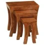 Stackable tables 3 pieces solid brown acacia wood 50x35x50 cm by vidaXL, Side tables - Ref: Foro24-246101, Price: 209,22 €, D...