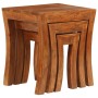 Stackable tables 3 pieces solid brown acacia wood 50x35x50 cm by vidaXL, Side tables - Ref: Foro24-246101, Price: 212,95 €, D...