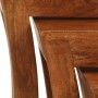 Mesas apilables 3 pzas madera maciza acacia marrón 50x35x50 cm