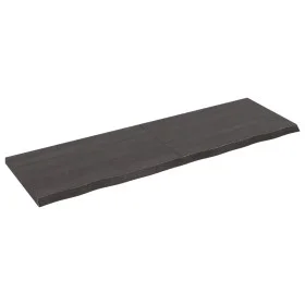 Estante pared madera roble tratada marrón oscuro 160x50x(2-4)cm by vidaXL, Shelves and shelves - Ref: Foro24-363832, Price: 6...
