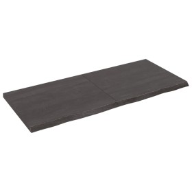 Wall shelf made of dark brown treated oak wood 140x60x(2-4)cm by vidaXL, Shelves and shelves - Ref: Foro24-363826, Price: 62,...