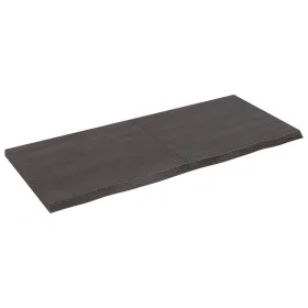 Wall shelf made of dark brown treated oak wood 140x60x(2-4)cm by vidaXL, Shelves and shelves - Ref: Foro24-363826, Price: 62,...