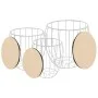 Set of 3 coffee tables made of poplar plywood and iron. by vidaXL, Coffee table - Ref: Foro24-246837, Price: 74,25 €, Discoun...