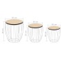 Set of 3 coffee tables made of poplar plywood and iron. by vidaXL, Coffee table - Ref: Foro24-246837, Price: 75,49 €, Discoun...