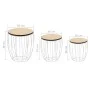 Set of 3 coffee tables made of poplar plywood and iron. by vidaXL, Coffee table - Ref: Foro24-246837, Price: 74,25 €, Discoun...