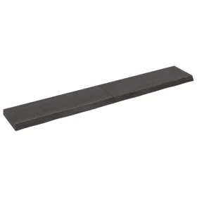 Estante pared madera roble tratada marrón oscuro 180x30x(2-6)cm by vidaXL, Shelves and shelves - Ref: Foro24-363837, Price: 5...
