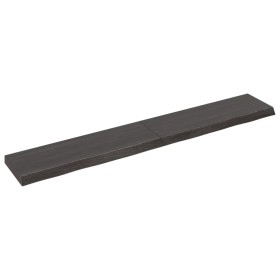 Estante pared madera roble tratada marrón oscuro 180x30x(2-6)cm von vidaXL, Regale und Regale - Ref: Foro24-363837, Preis: 56...