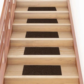 Felpudos autoadhesivos para escaleras, 15 unidades, 60 x 25 cm