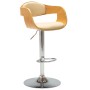 Küchenhocker aus Bugholz und cremefarbenem Kunstleder von vidaXL, Küchenhocker - Ref: Foro24-283120, Preis: 132,82 €, Rabatt: %