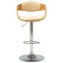 Küchenhocker aus Bugholz und cremefarbenem Kunstleder von vidaXL, Küchenhocker - Ref: Foro24-283120, Preis: 132,82 €, Rabatt: %