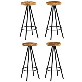Kitchen bar stools 4 units solid mango wood by vidaXL, Kitchen stools - Ref: Foro24-246239, Price: 272,15 €, Discount: %